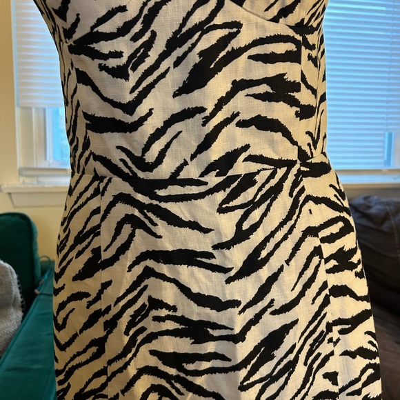 Reformation Starling Zebra Print Linen Dress - Picture 6 of 12